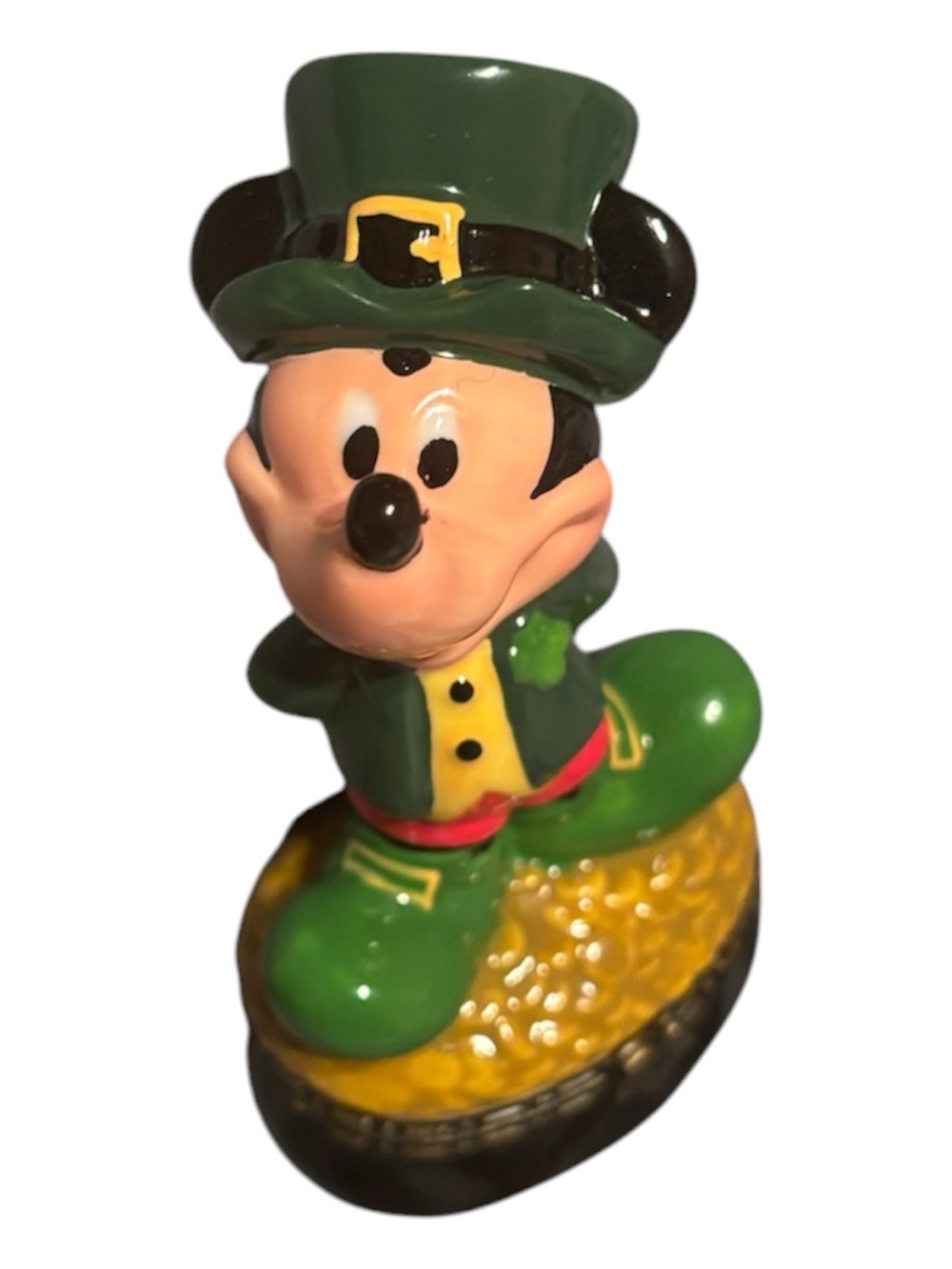 VTG Disney Mickey Mouse St. Patrick’s Day March Hinged Box 4"  in Box